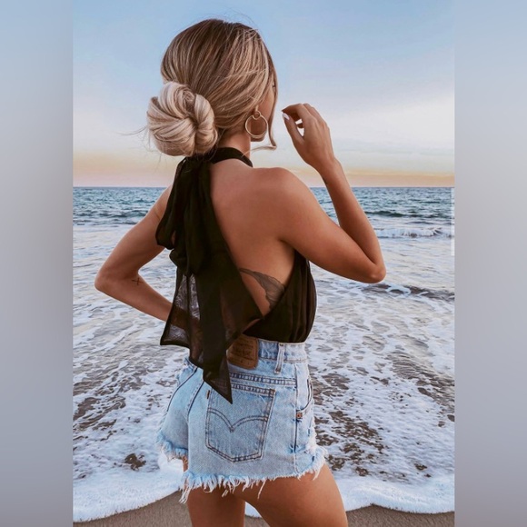 Levi's Pants - Levis Premium Medium Wash Distressed Denim Jean Shorts Size 28